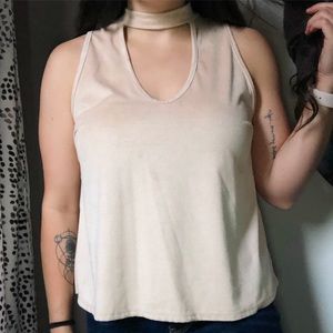 Halter Top with Choker Detail